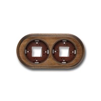 Oud houten dubbele montageplaat 1920