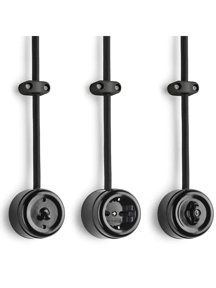 Bakeliet stopcontact opbouw - THPG stopcontact - Retro stopcontact