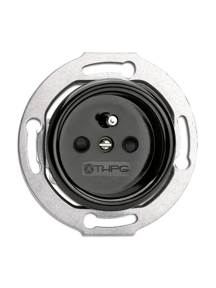 Bakeliet stopcontact inbouw - THPG stopcontact - Retro stopcontact