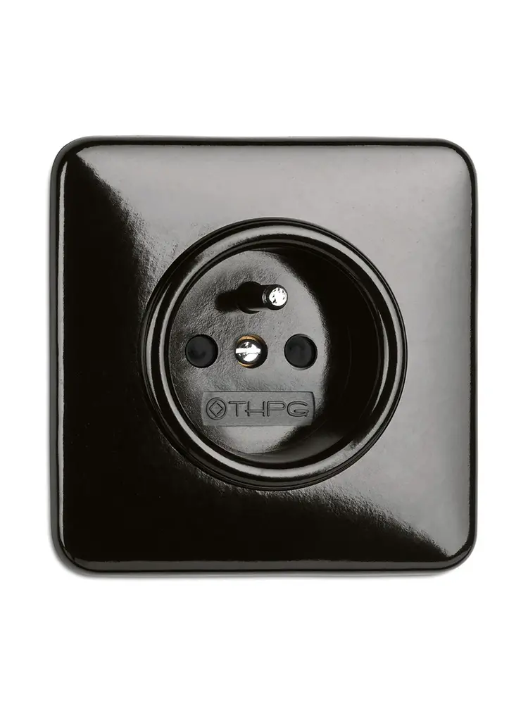 Bakeliet stopcontact inbouw - THPG stopcontact - Retro stopcontact