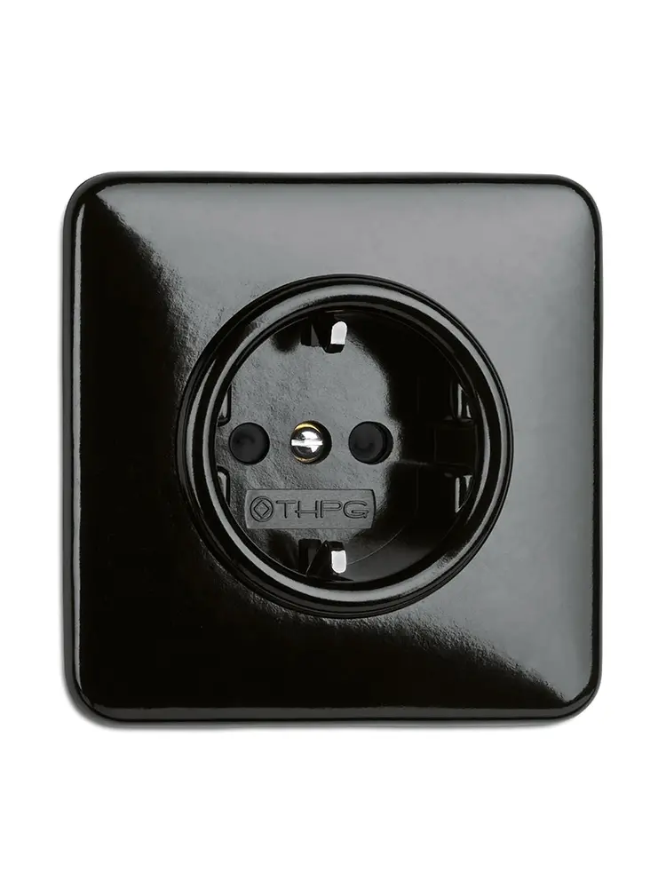 Bakeliet stopcontact inbouw - THPG stopcontact - Retro stopcontact