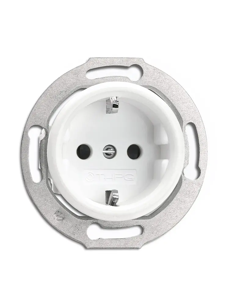 Bakeliet stopcontact inbouw - THPG stopcontact - Retro stopcontact