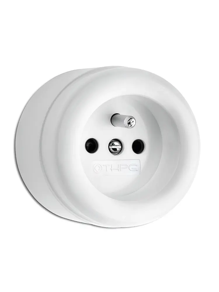 Bakeliet stopcontact opbouw - THPG stopcontact - Retro stopcontact