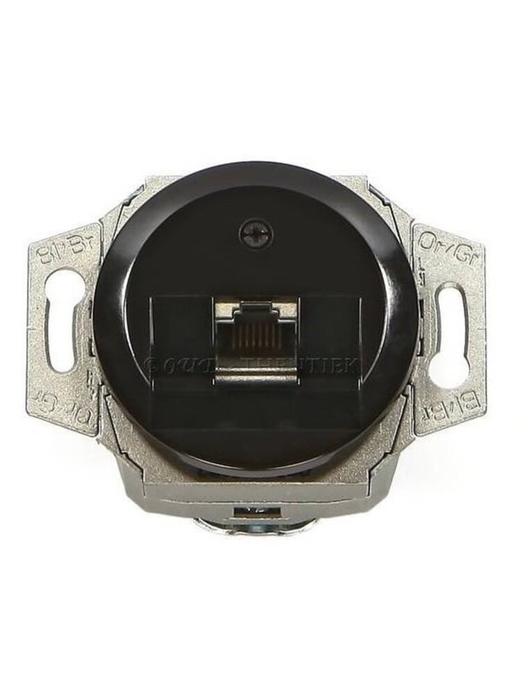 Bakeliet data wandcontactdoos 1 x RJ45 (afgeschermd)