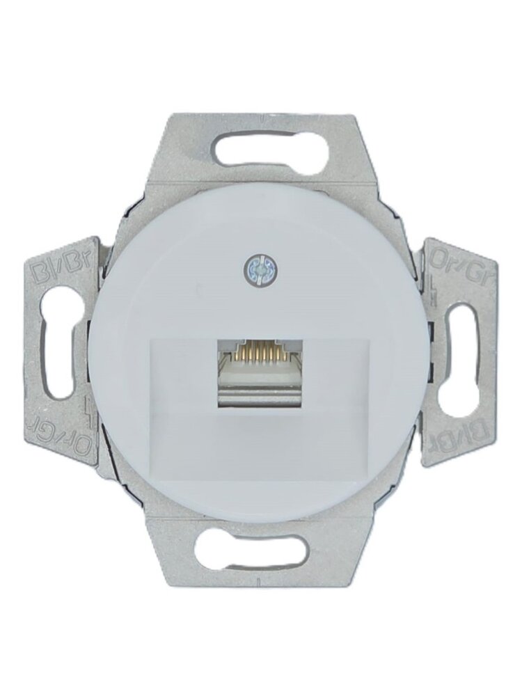 Bakeliet Data Wandcontactdoos 1×RJ45 – Gebroken Wit – Jaren ’30–’60