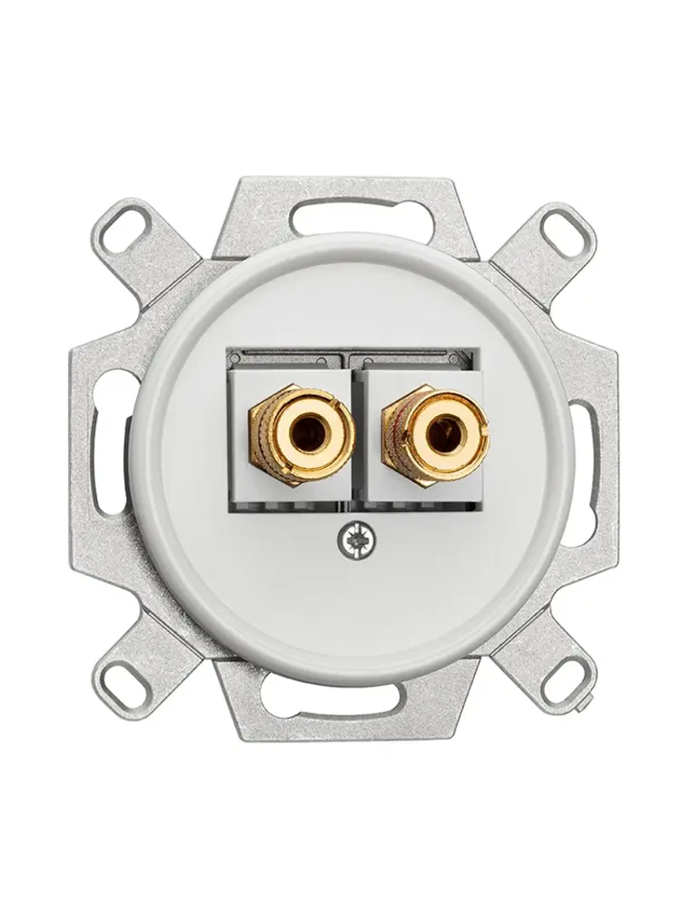 Bakeliet Luidsprekeraansluiting Inbouw – Gebroken Wit – 1930-serie