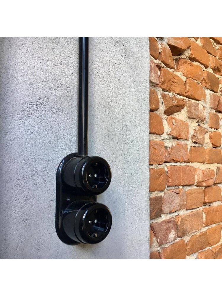 Stalen Elektrabuis 20 mm – Opbouw – Zwart