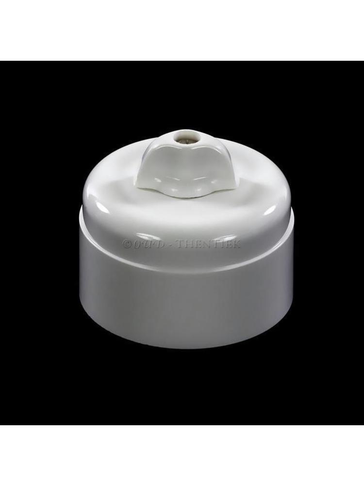 Bakeliet Kruisschakelaar Opbouw – Gebroken Wit – Jaren ’30–’60