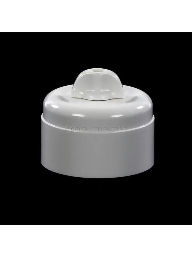 Bakeliet Kruisschakelaar Opbouw – Gebroken Wit – Jaren ’30–’60