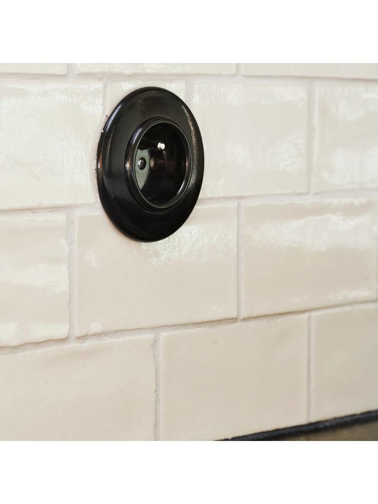 Bakeliet stopcontact inbouw - THPG stopcontact - Retro stopcontact