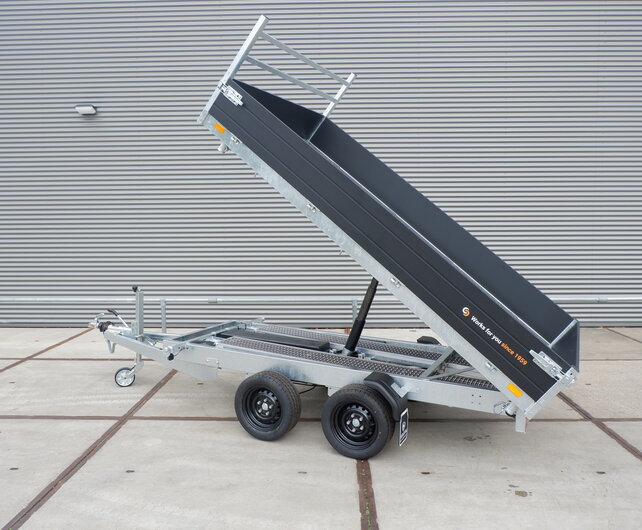 Saris driezijdige elektrische kipper 2700kg 306x184cm Black Edition