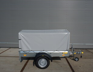Humbaur Steely bakwagen 750kg met huif en neuswiel 205x109x100cm