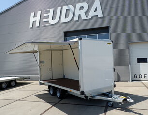 Humbaur gesloten plateauwagen 3000kg 418x173x189cm met verkoopklep