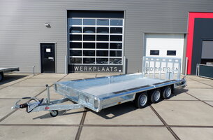 Henra tridemas machinetransporter 3500kg 450x170cm met Aluminium klikvloer