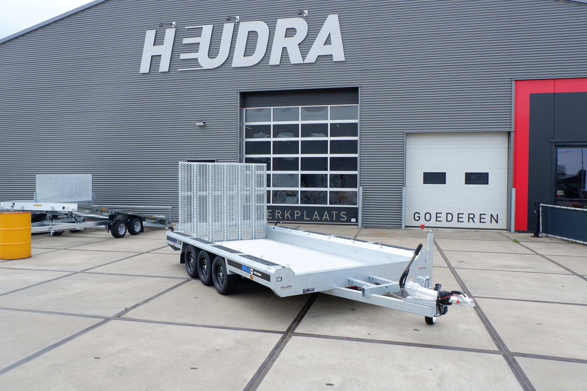 Hulco Terrax-3 3500kg 394x180cm machine-transporter met klep 150cm Go-Getter