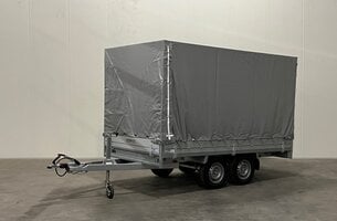 Anssems PSX plateauwagen 2500kg met huif 325x178x150cm