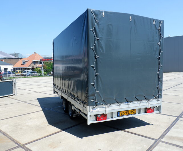 Hulco Medax-2 plateauwagen 3000kg met huif 405x203x210cm