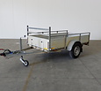 Marge kar:  Gebruikte Anssems BSX bakwagen  1300kg 251x130cm