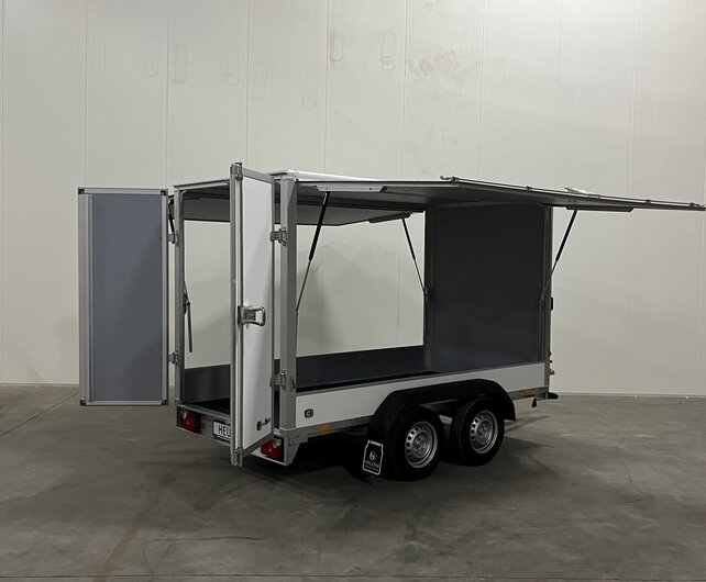 Saris gesloten aanhangwagen GO 2000kg 306x154x180cm met dubbele verkoopklep