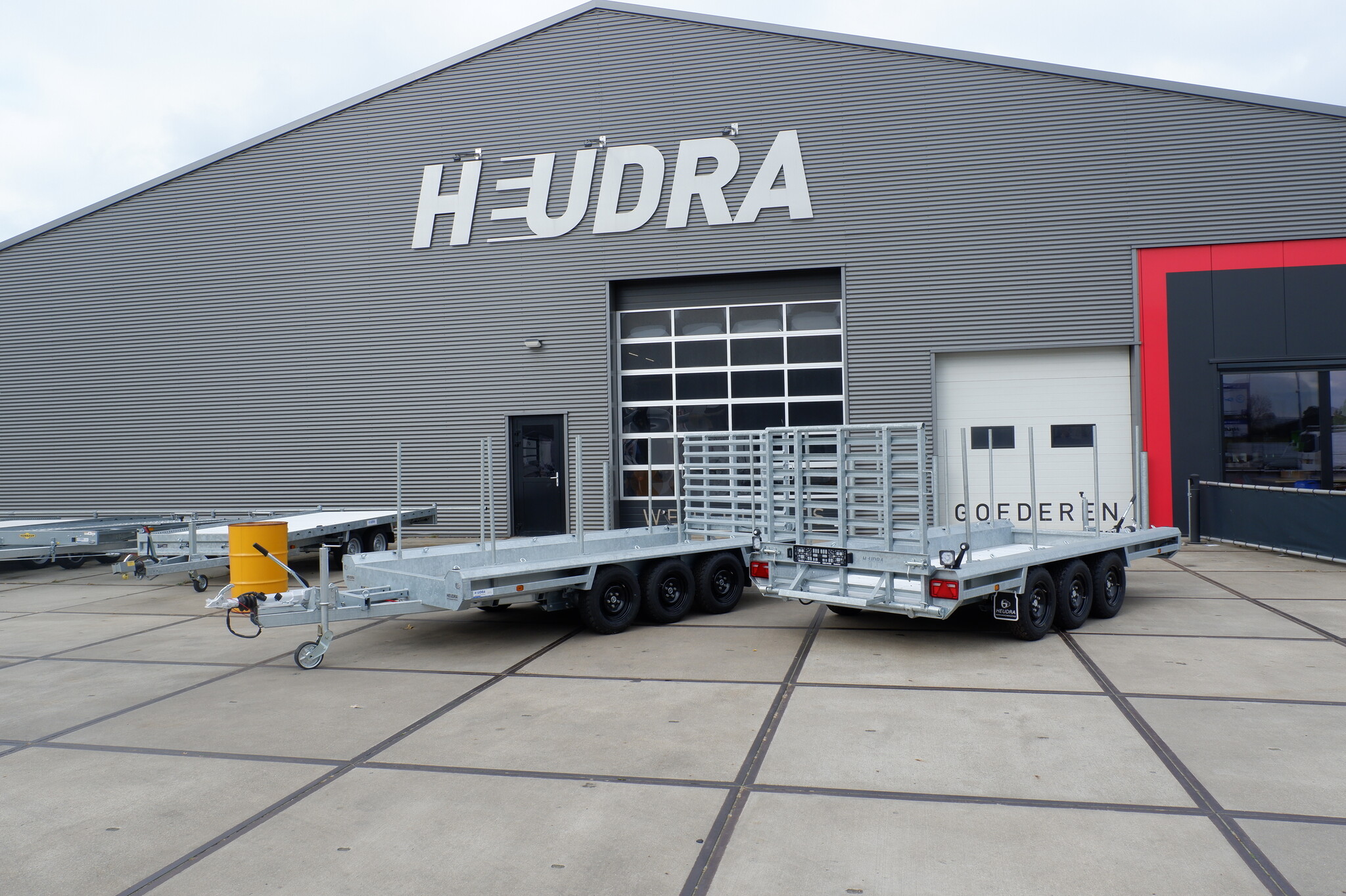 Heudrax machinetransporter tridemas 3500kg 400x150cm