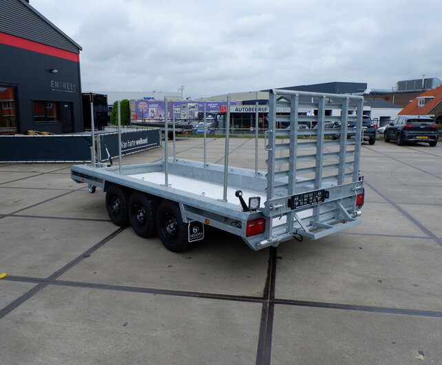 Heudrax machinetransporter tridemas 3500kg 400x150cm