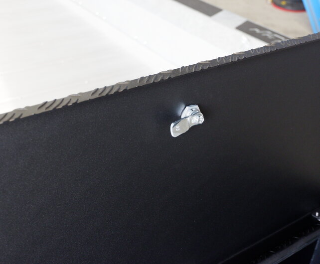 Zwarte aluminium disselkist maat L 750x380x280mm