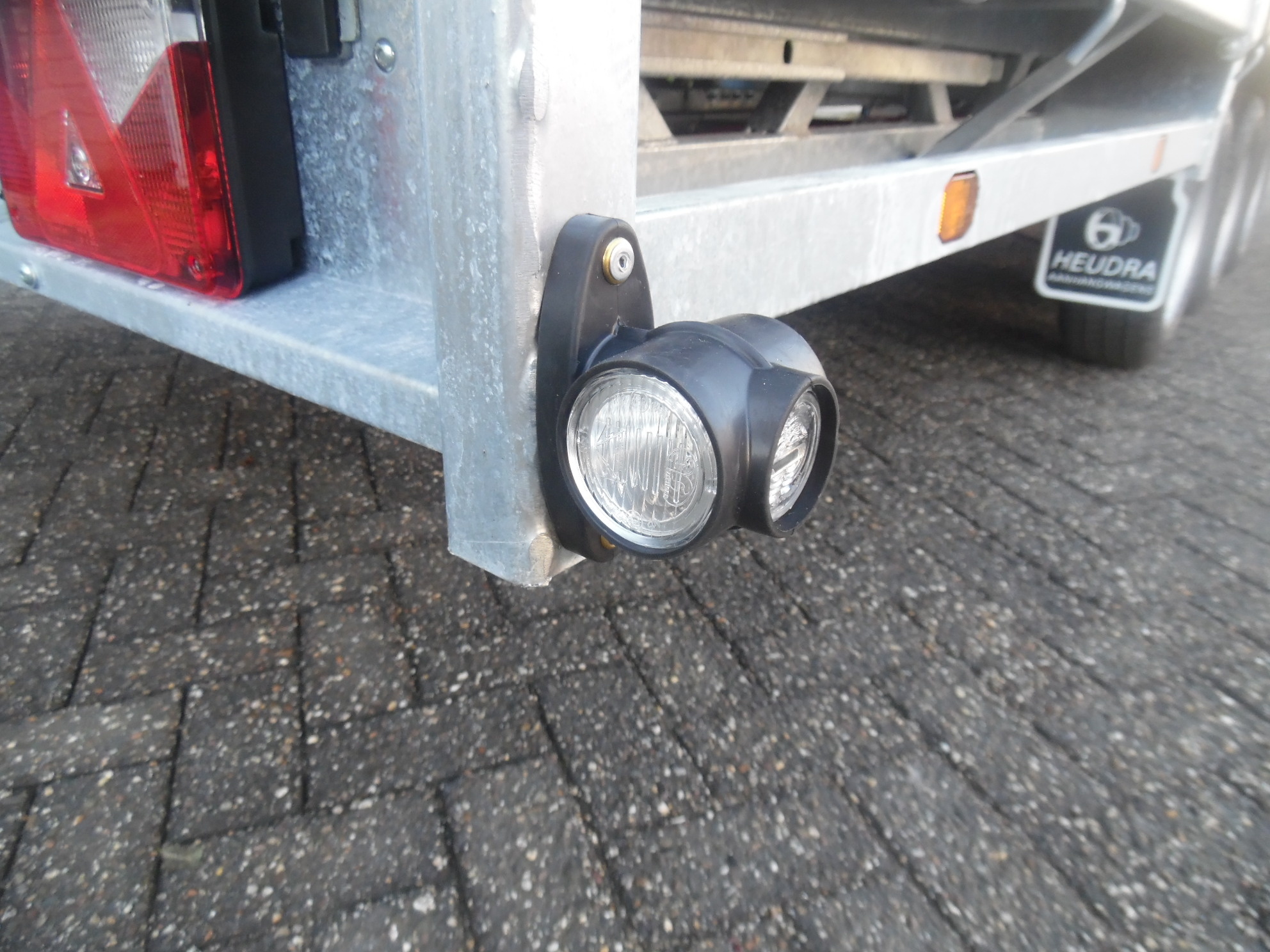 Breedtelamp LED rood/wit/oranje 64mm