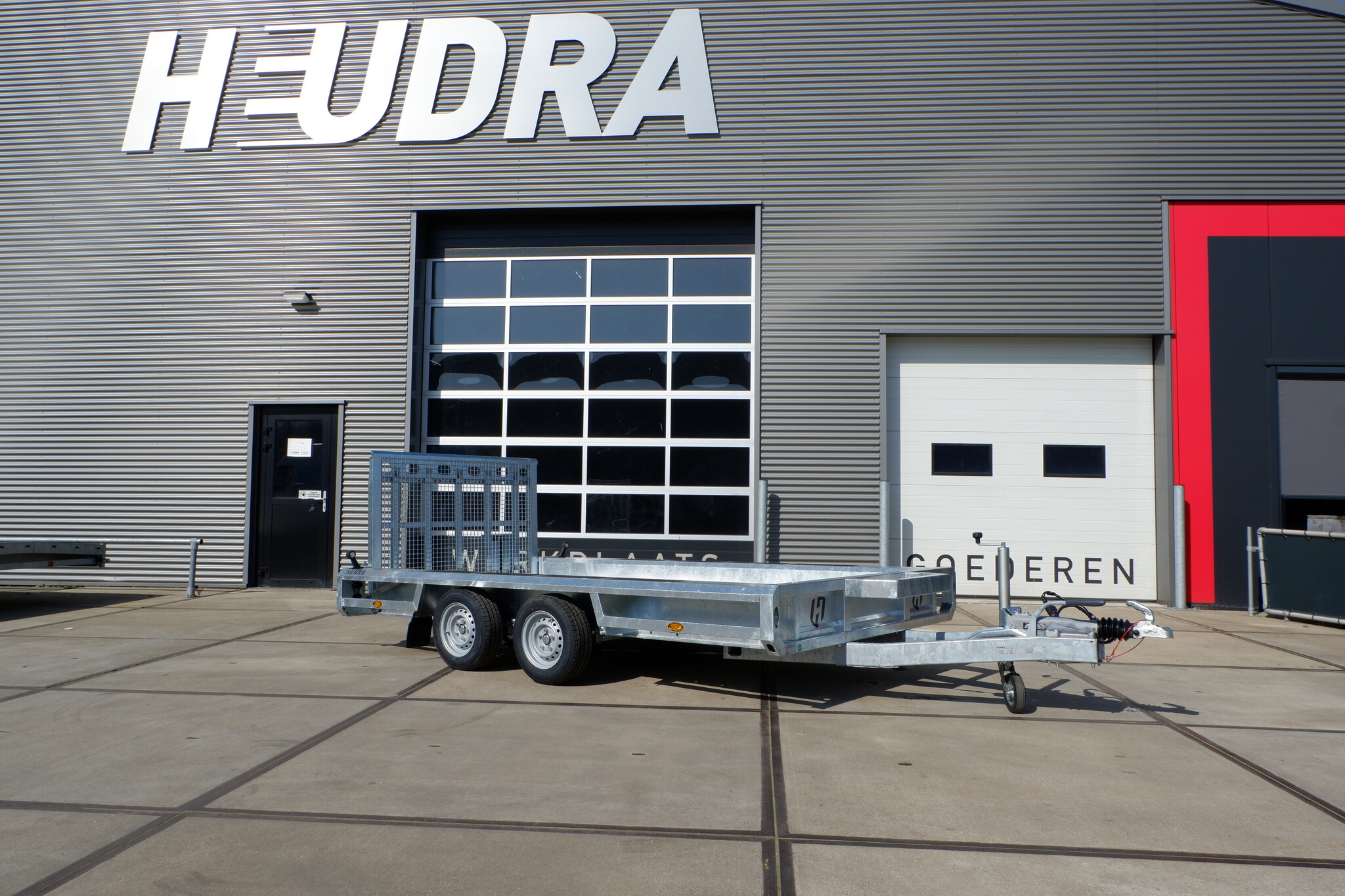 Henra Tandemas Machinetransporter 2700kg 350x170cm Aluminium klikvloer