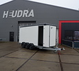 Henra gesloten aanhangwagen Tridemas 3500kg 465x184x220cm Xpert met zijdeur en oprijklep