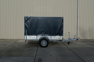 Verhuurmodel bakwagen met huif 251x130x150cm