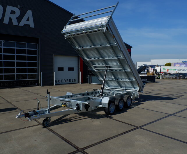 Humbaur driezijdige  elektrische kipper 3500kg 410x210cm