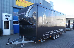 Heudra marktwagen evenementen aanhangwagen met sandwich opbouw