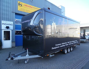 Heudra marktwagen evenementen aanhangwagen met sandwich opbouw