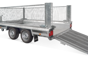 Hulco Terrax-2 3000kg 344x165cm machinetransporter met klep 100cm