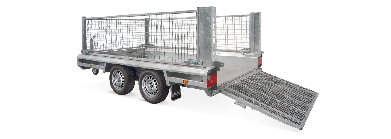 Hulco Terrax-2 3000kg 344x165cm machinetransporter met klep 100cm
