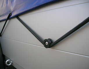 Touwhaak knop voor spanrubber of koord