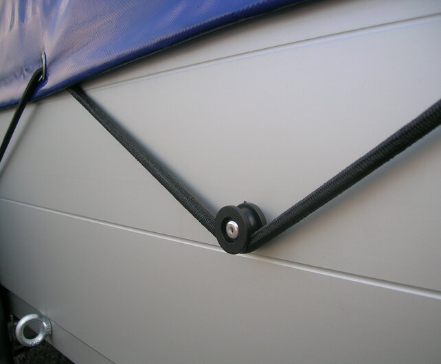 Touwhaak knop voor spanrubber of koord