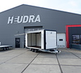Henra gesloten plateauwagen 3500kg 453x202x220cm met verkoopklep en zijdeur