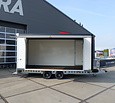 Henra gesloten plateauwagen 3500kg 453x202x220cm met verkoopklep en zijdeur
