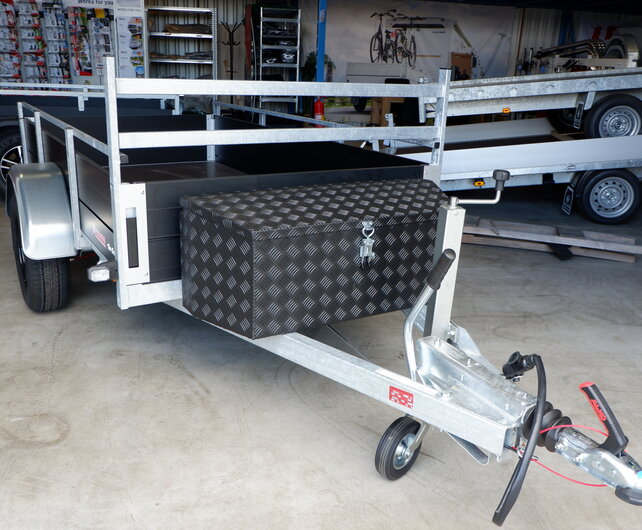 Zwarte aluminium disselkist 1000x380x400mm