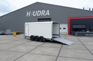 Henra gesloten aanhangwagen 3500kg 465x184x190cm Xpert met zijdeur en deur/klep combi