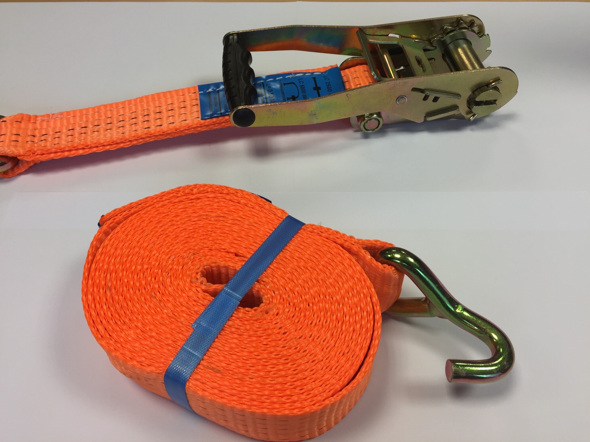 Spanband 1000kg met enkele haak