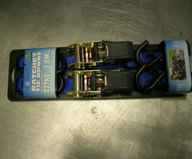 Spanband met ratel en haak 1,8 meter
