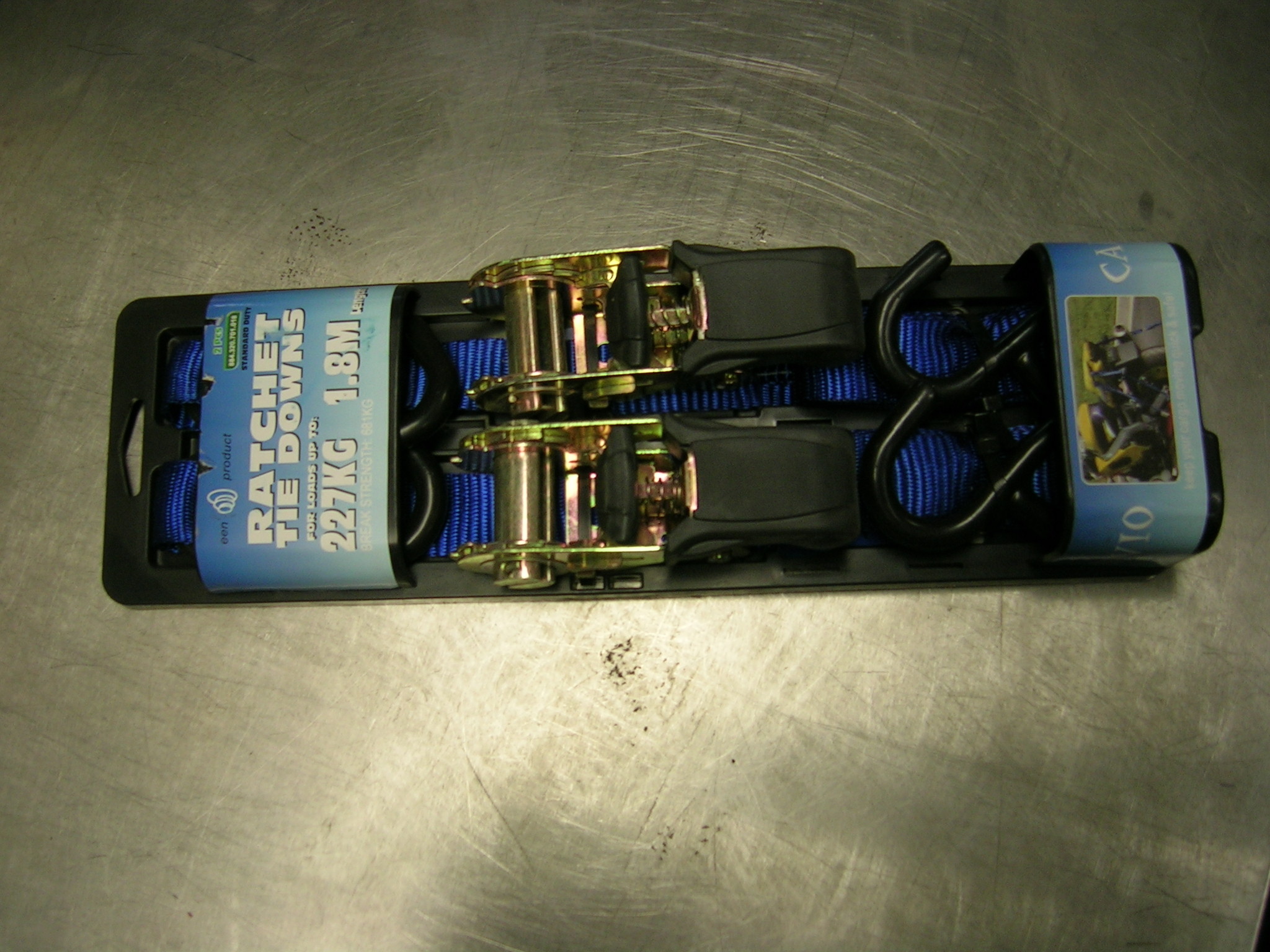 Spanband met ratel en haak 1,8 meter