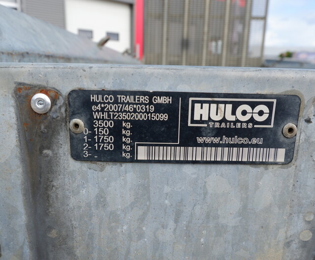 Gebruikte Hulco machinetransporter 3500kg 394x180cm