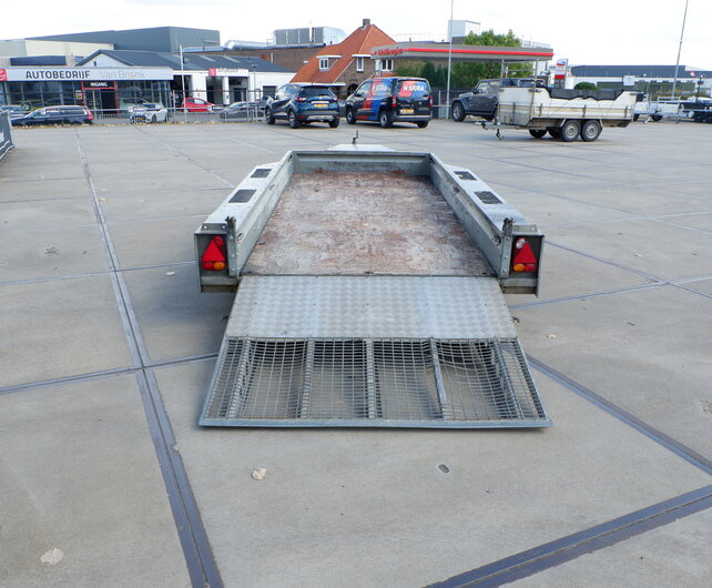 Gebruikte Ifor Williams machinetransporter 3500kg 370x160cm
