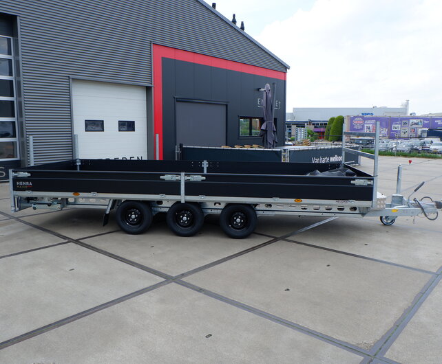 Henra plateauwagen tridemas 3500kg 503x202cm Xpert BlackLabel