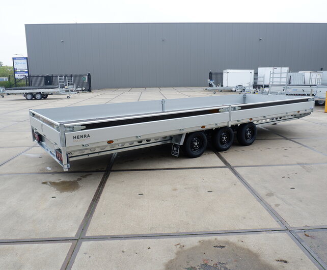 Henra plateauwagen tridemas 3500kg 633x222cm Xpert