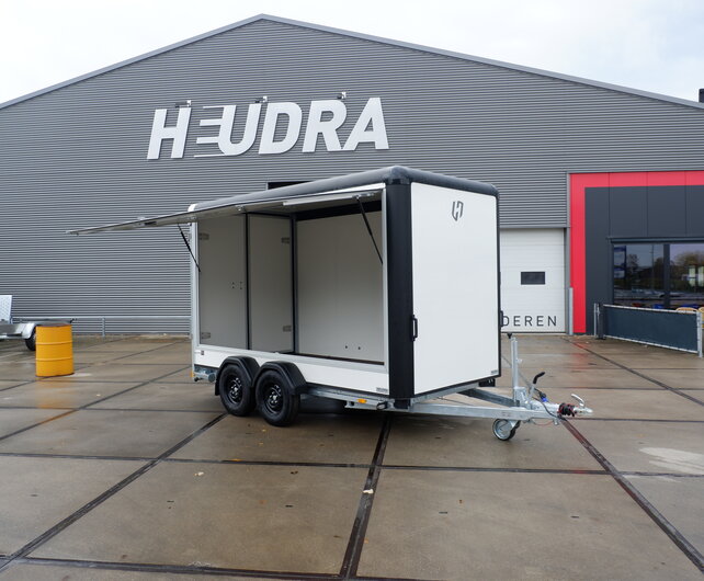 Henra gesloten aanhangwagen 2700kg 365x184x220cm Xpert met verkoopklep