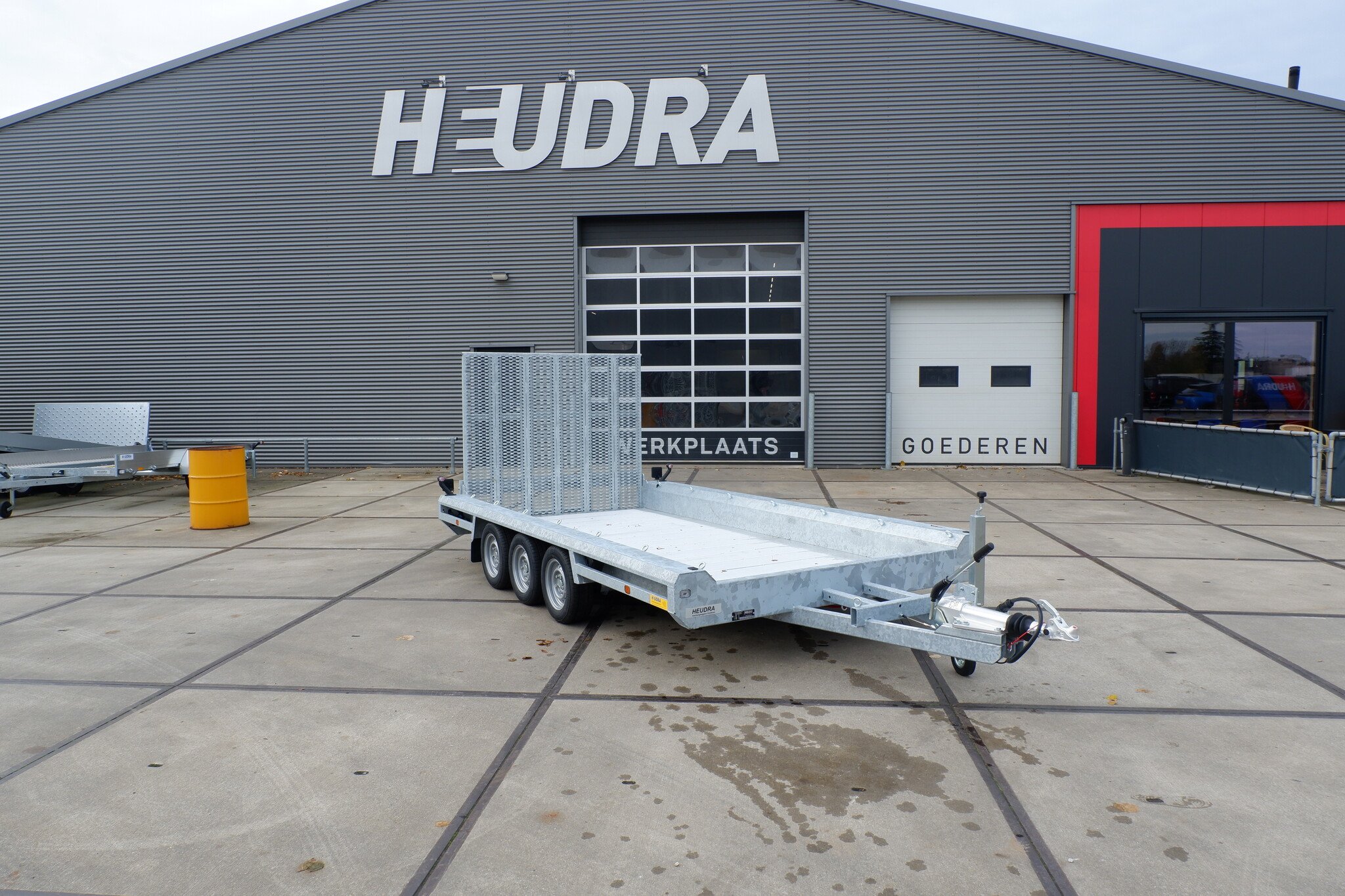 Hulco Terrax-3 3500kg 394x180cm machine-transporter met klep 150cm